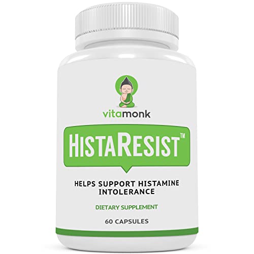 Book Cover VitaMonk Histamine Blocker for Histamine Intolerance - HistaResist - SOD (DAO Enzyme Supplement Replacement) - SOD (Diamine Oxidase Replacement) - Shield Histamine for Smooth Digestion - 60 Capsules