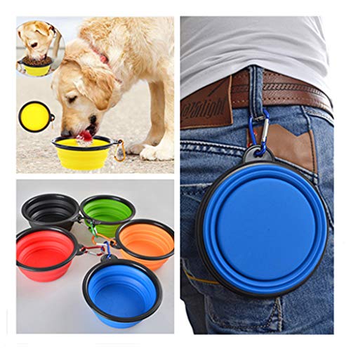 Book Cover EDOTFISH Silicone Collapsible Dog Bowl Travel Portable Dog Bowl(12oz) Portable Foldable and Expandable Travel Bowl/Pet Food Bowl/Cat Water Bowl