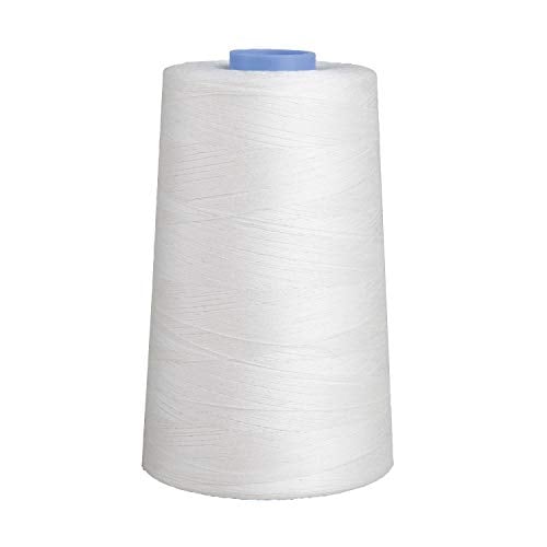 Book Cover Connecting Threads 100% Cotton Essential Thread 5000 Yard Cone (White)
