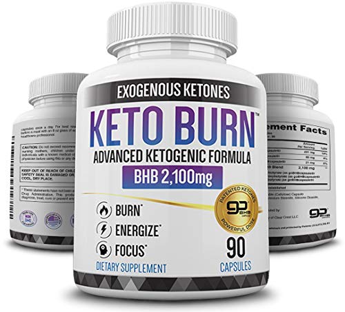 Book Cover Keto Pills - 3X Dose (2100mg | 90 Capsules) Advanced Keto Burn Diet Pills - Best Exogenous Ketones BHB Supplement - Max Strength Formula
