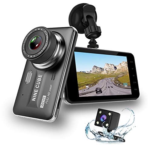 Book Cover Dual Dash Cam Front and Rear, NINE CUBE 1080p HD Dashboard Recorder,Car Dash Camera 4