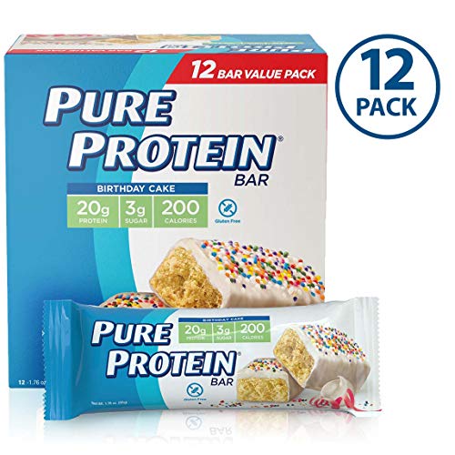 Book Cover Pure Protein Bars, Birthday Cake, 1.76oz, 12 Pack