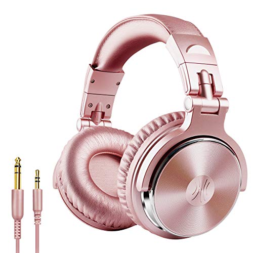 Book Cover OneOdio Over Ear Headphones for Women and Girls, Wired Bass Stereo Sound Headsets with Share Port, 50mm Driver Rose Gold DJ Headsets with Mic for PC, Phone, Laptop, Guitar, Piano, Mp3/4, Tablet (Pink)