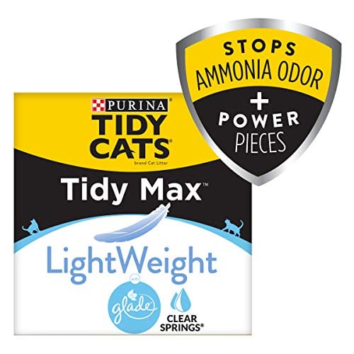 Book Cover Purina Tidy Cats Clumping, Lightweight Cat Litter, Tidy Max Glade Clear Springs Multi Cat Litter - 17 lb. Box