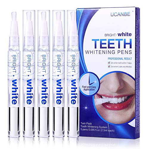 Book Cover Teeth Whitening Pen (5 Pcs), Effective, Painless, No Sensitivity, Travel-Friendly, Easy to Use, Beautiful White Smile, Natural Mint Flavor