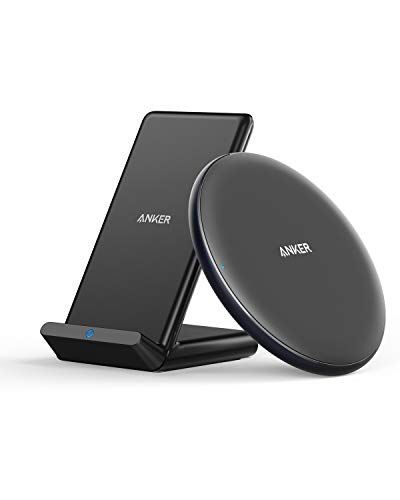 Book Cover Anker Wireless Chargers Bundle, PowerWave Pad & Stand, Qi-Certified Compatible iPhone 11, 11 Pro, 11 Pro Max, Xs Max, XR, XS, X, 8, 8 Plus, 10W for Galaxy S20 S10 S9, Note 10 Note 9 (No AC Adapter)