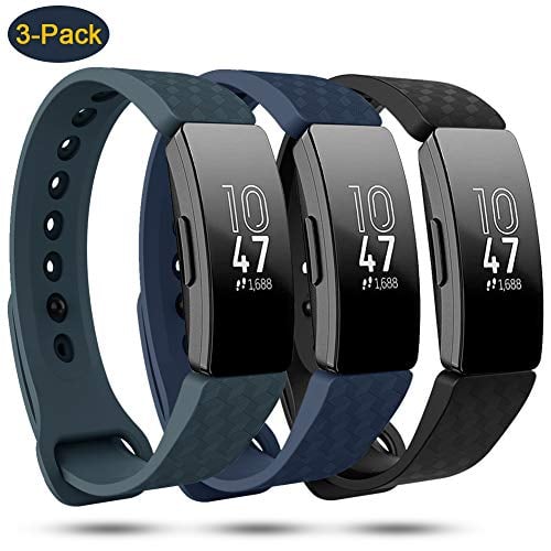 Book Cover findway Compatible with Fitbit Inspire HR Bands/Fitbit Inspire Band, Adjustable Soft Silicone Inspire Straps for Women Men Sports Replacement Accessories Bands for Inspire/Inspire HR Fitness Tracker