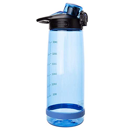 Book Cover Sports Water Bottle 27oz(800ml) Plastic BPA Free Tritan Leak Proof Wide Mouth with Flip Lid Sipping Spout for Camping, Gym, Yoga, Hiking and Exercise