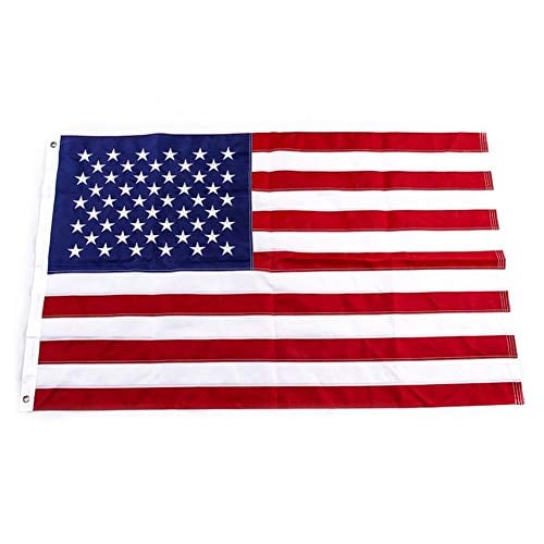 Book Cover Yafeco U.S. 50 Star Sewn Boat Flag, 12 x 18 inch Yacht Boat Ensign Nautical US American Flag Fully with Sewn Stripes, Embroidered Stars and Brass Grommets.