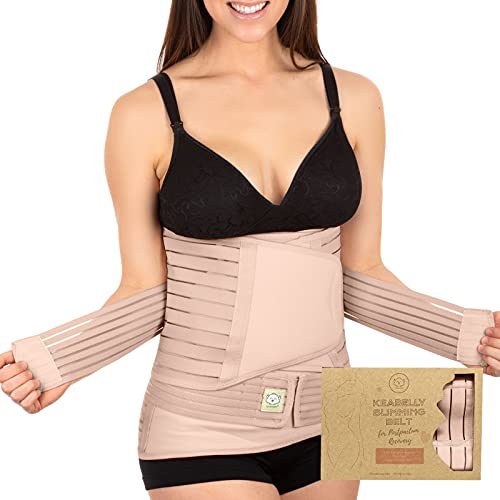 Book Cover 3 in 1 Postpartum Belly Support Recovery Wrap - Belly Band For Postnatal, Pregnancy, Maternity - Girdles For Women Body Shaper - Tummy Bandit Waist Shapewear Belt (Classic Ivory, One Size)