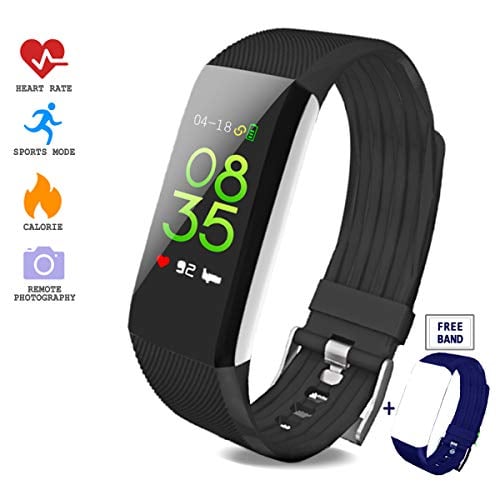 Book Cover Juya Fitness Tracker with Heart Rate Monitor, Activity Tracker Watch, Waterproof Smart Fitness Band with Step Counter, Calorie Counter, Pedometer Watch for Kids Women and Men for Android & iPhone