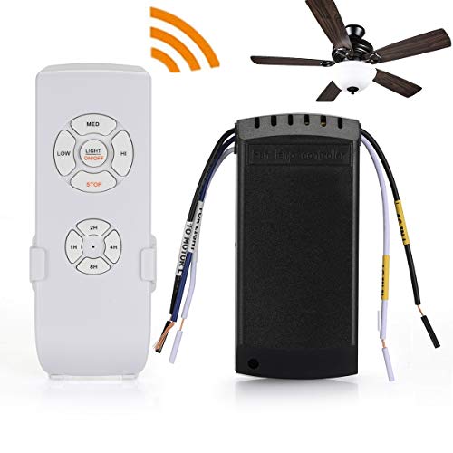 Book Cover QIACHIP Ceiling Fan Remote Control Kit,WI-FI Smart Universal Ceiling Fan with Amazon Alexa