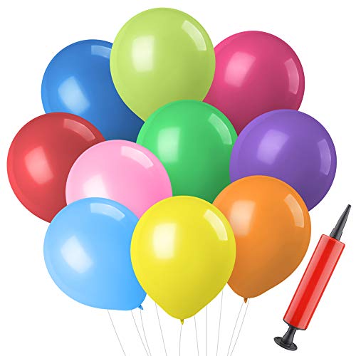 Book Cover Mocoosy Latex Balloons 10 Inch, Assorted Color Balloons Bulk for Kids Rainbow Multicolor Party Balloons for Birthday Wedding Baby Shower Christmas Holidays Party Supplies