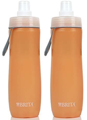 Book Cover Brita 20 Ounce Sport Water Bottle with 2 Filters BPA Free 2 Pack