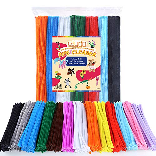 Book Cover Caydo Pipe Cleaners Assorted Colored Chenille Stems for Art and Crafts, Children’s Craft Supplies (1300)
