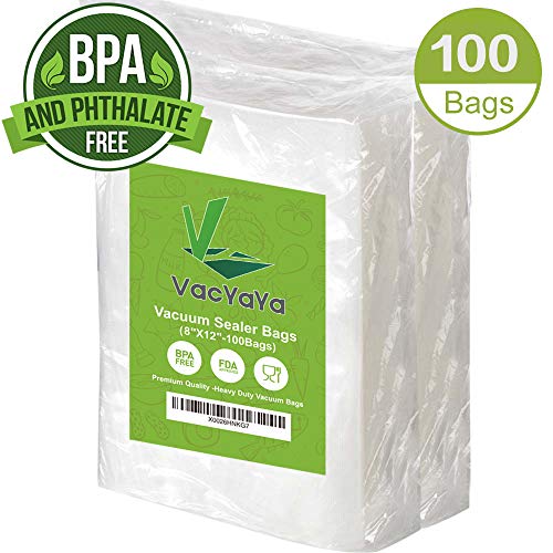 Book Cover Premium!100 Quart 8 x 12 Inch Vacuum Sealer Storage Bags Size for Food Saver,Vac Seal a Meal Bags BPA Free, Heavy Duty Commercial Grade Freezer & Sous Vide Vaccume Safe PreCut Bag