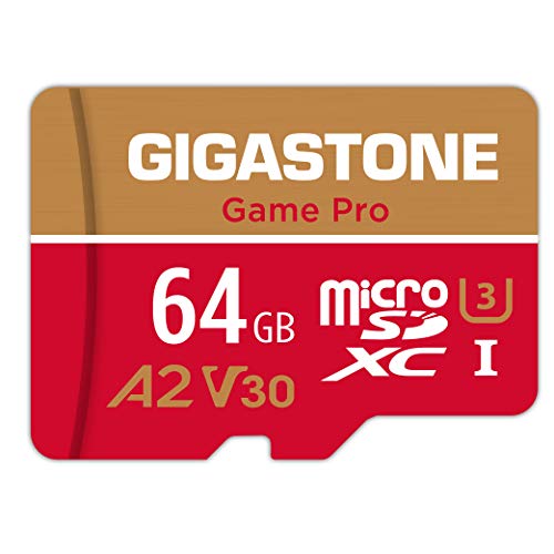 Book Cover Gigastone 64GB 5-Pack Micro SD Card, Professional, A1 4K, 4K Video Recording, Nintendo Switch Compatible, R/W up to 95/35MB/s, Micro SDXC UHS-I Class 10