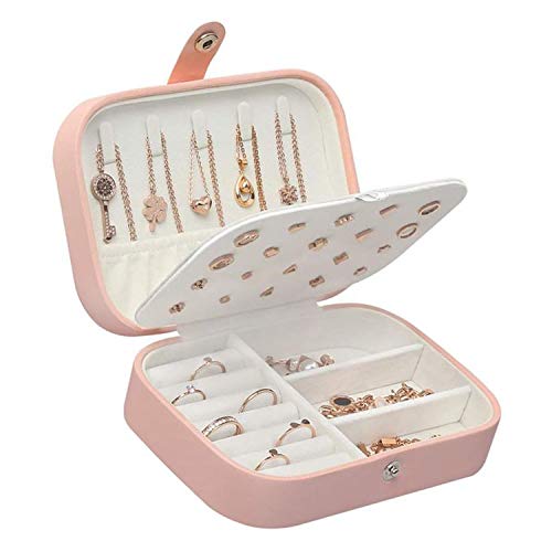 Book Cover Jewellery Box Organiserï¼ŒJewelry Storage Box CaseÂ ï¼ŒSmall Travel PU Leather Jewellery Organiser Storage CaseÂ  for Rings, Earrings, Necklace, Gift for Girls Women (color 2)