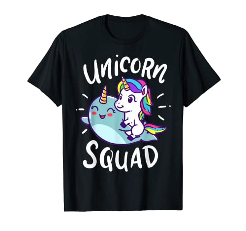 Book Cover Unicorn Squad Narwhal Funny Cute Birthday Party Present Gift T-Shirt