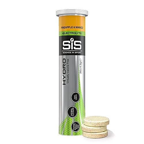 Book Cover SIS Hydro Electrolyte Tablets, Carbonated Electrolyte Sports Drink Tablets, On-The-Go Low Sugar Electrolytes, Hydrating Effervescent Tablets for Running & Cycling, Pineapple Mango - 20 Tablets