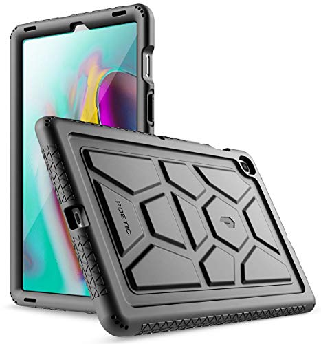 Book Cover Poetic TurtleSkin Heavy Duty Case Designed for Galaxy Tab S5E 10.5 Inch (SM-T720/T725) 2019 Release, Rugged Shockproof Drop Protection Kids Friendly Protective Silicone Cover Case, Black