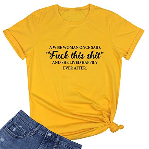 Book Cover ROSEPARK Womens A Wise Woman Once Said Graphic Cute Cotton Funny Tees Gift Ideas