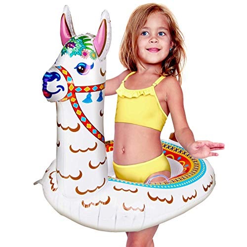 Book Cover USA Toyz Llama Baby Pool Float - 27 Inch Tall Inflatable Pool Floats for Kids, Baby Safety Swimming Float for Toddlers