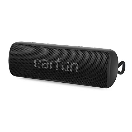 Book Cover Bluetooth Speakers, EarFun Go Portable Wireless Speakers with 100 Feet Bluetooth Range, IPX7 Waterproof, Rich Bass Speakers for 24H Playtime, Built-in USB C Port, Perfect for Travel, Home and Outdoors