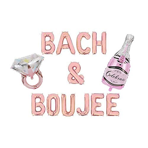 Book Cover Bach & Boujee Balloons Banner Bachelorette Party Decor Bach Party Decorations Bride and Boujee Banner Bachelorette Decor Rose Gold Balloon