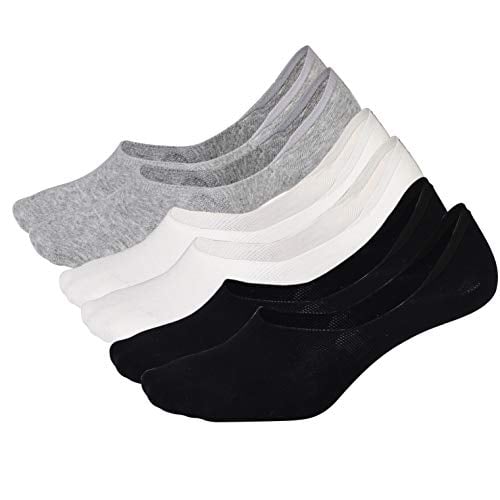 Book Cover Upgrade Women’s Casual No Show liner Socks - 3 to 15 Packs Thin Non Slip Grip Cotton Low Cut Invisible Socks