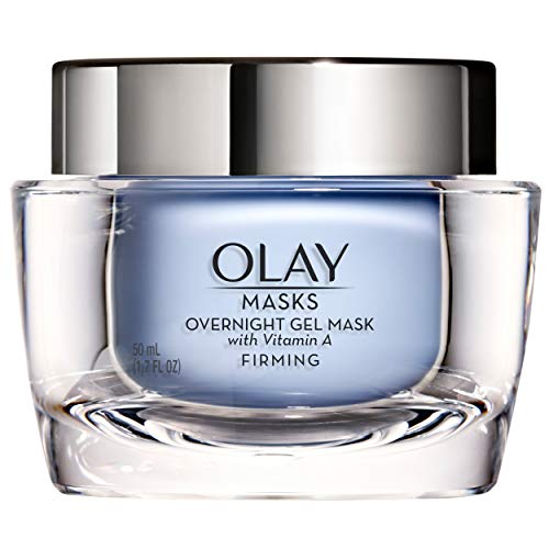 Book Cover Face Mask Gel by Olay Masks, Overnight Facial Moisturizer with Vitamin A and Hyaluronic Acid for Firming Skin, 1.7 Fl Ounce
