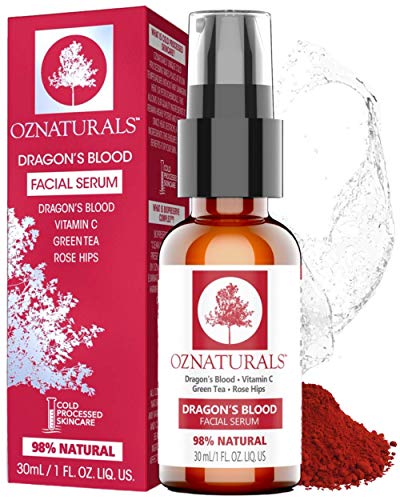 Book Cover OZNaturals Dragon's Blood Serum for Face: Dragons Blood Facial Serum with Vitamin C - Face Tightening and Lifting Serum to Aid Collagen Production and Reduce Wrinkles, Fine Lines, Dark Spots - 1 Fl Oz