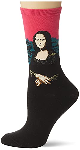 Book Cover Hot Sox womens Artist Portrait Series Novelty Fashion Casual Crew Socks