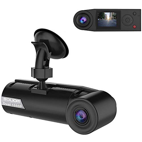 Book Cover SOLIOM G1 380° Full Angle Car Dash Cam Dual 190°Ultra Wide Angle Front and Inside Cabin Full HD Dashboard Camera with Time Lapse, G-Sensor, Loop Recording,Parking Monitor, Motion Detect for Uber Taxi