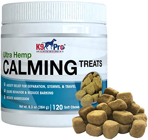 Book Cover K9 Pro Calming Treats for Dogs - Tasty Hemp Anxiety Relief Chews Aid Composure and Reduce Stress Separation - Calm Behavior for Barking Storms Fireworks and Travel - Reduce Aggression