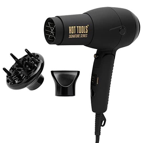Book Cover Hot Tools Pro Signature 1875W Folding Handle Hair Dryer | Compact, Perfect for Travel
