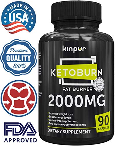 Book Cover Ketoburn 2000mg Keto Fat Burner Dietary Supplement with goBHB - Keto Exogenous Ketones Boost Energy and Support Appetite Control for Weight Loss and Body Sculpting (90 Capsules)