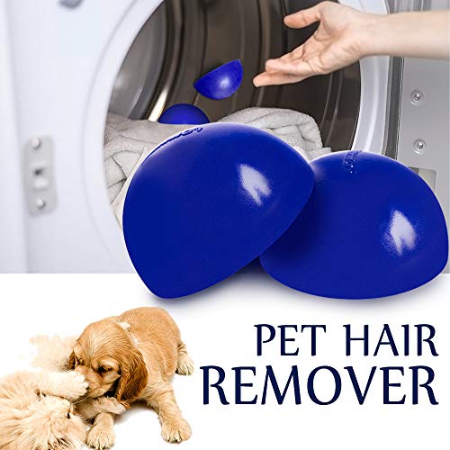 Book Cover Pet Hair Remover Reusable Lint Removal Fur Catcher Remove Hair from Dogs and Cats for Laundry Dryer, Furniture, Couch, Carpet, Clothing (Blue)