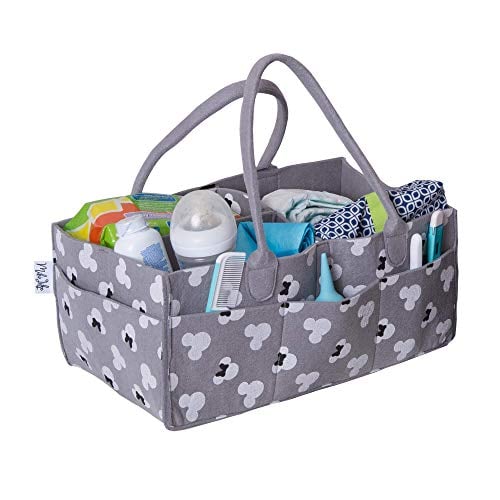 Book Cover Baby Diaper Caddy and Nursery Storage Organizer | Portable Holder Bin for Changing Table | Large Car Travel Bag | Baby Shower Gift for Boys and Girls | Newborn Registry Must Haves (Regular)