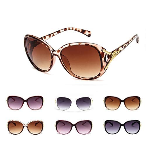 Book Cover BiuKen New Unisex Fashion Men Women Eyewear Casual UV400 Sunglasses Sunglasses - Brown - Large