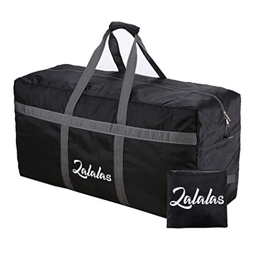 Book Cover ZALALAS Extra Large Duffle Bag Lightweight 75L Travel Duffle Bag Foldable for Men Women Black