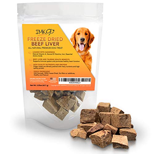 Book Cover Freeze Dried Liver Treats for Dogs - Natural Taurine Source, 100% Pure, Premium Single Ingredient, Grain Free - Healthy Training Treats for Puppies, No Additives, Preservatives or Gluten - Made in USA