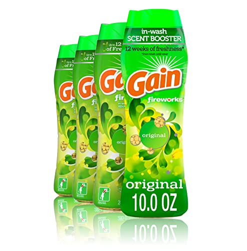 Book Cover Gain Fireworks in-wash Scent Booster Beads, Original, 10 Ounce, 4 Count