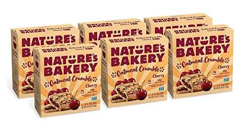 Book Cover Nature's Bakery Oatmeal Crumble Bars, Cherry, Real Fruit, Vegan, Non-GMO, Breakfast bar, 36 Count