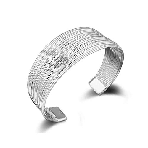 Book Cover Simple Style 925 Sterling Silver Bangle Women Gift Bracelets Bangles