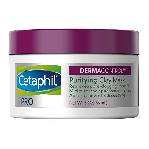 Book Cover Cetaphil Pro Dermacontrol Purifying Clay Mask with Bentonite Clay for Oily, Sensitive Skin, 3 oz Jar