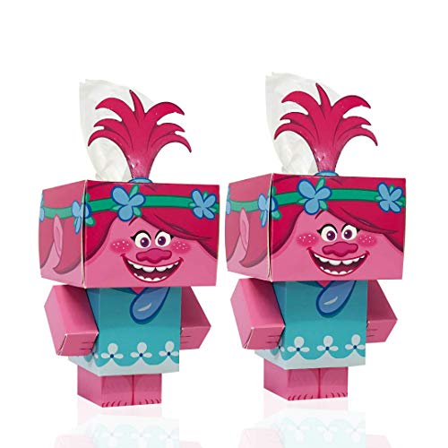 Book Cover Smart Care CUBE Facial Tissues | Ultra Soft 2-Ply (Trolls) 2pk