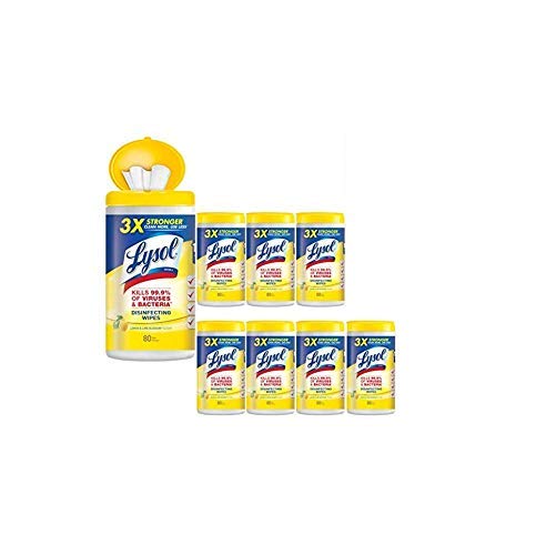 Book Cover Lysol Disinfecting Wipes, Lemon & Lime Blossom, 640ct (8X80ct),Packaging May Vary