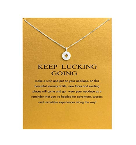Book Cover Hundred River Keep Luck Going Necklace (Compass style2)