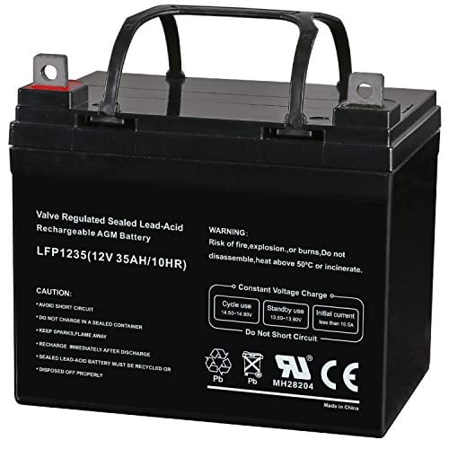 Book Cover Weize 12V 35AH Rechargeable SLA Deep Cycle AGM Battery Replace 12 Volt 33AH, 34AH, 36AH